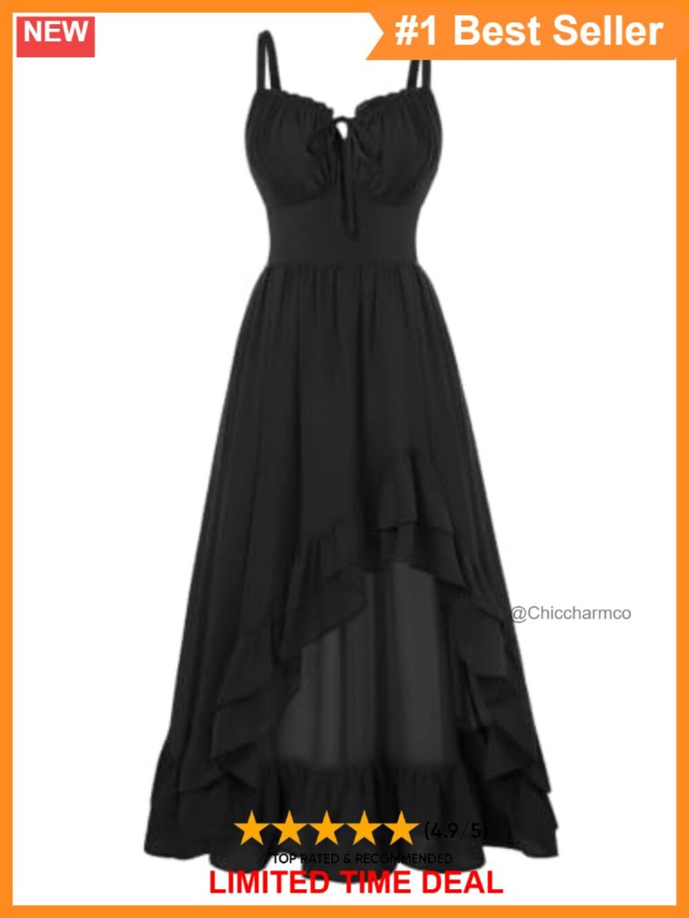 Renaissance Corset Sundress Chiffon High Low Pirate Costume Dress